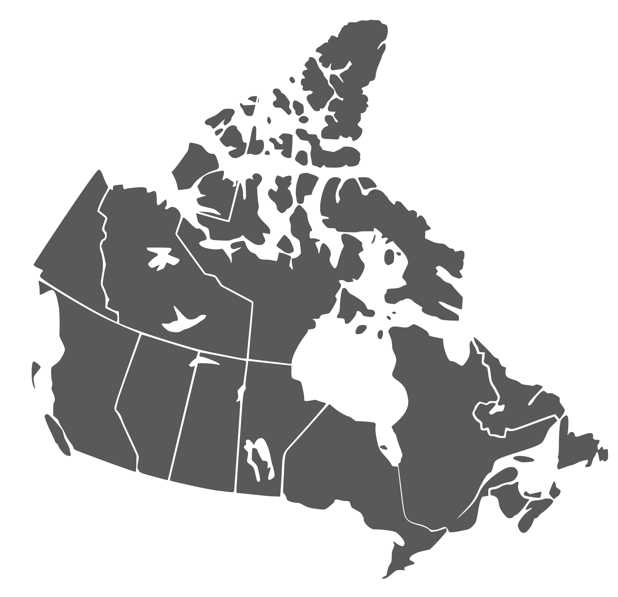 Map of Canada.